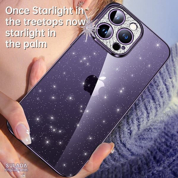 SULADA XingZuan Mobilskal till iPhone 15 Pro Glitter Rhinestone Blå