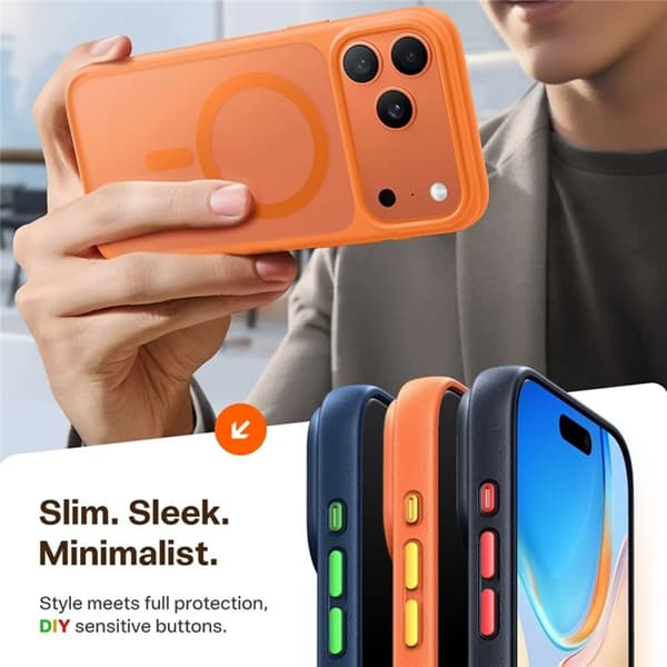 TORRAS Mobilskal till iPhone 17 Pro MagSafe Matte PC + TPU - Orange Orange