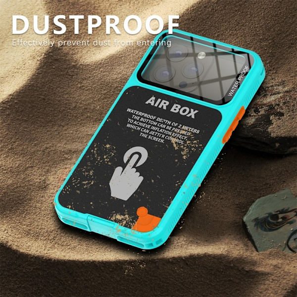 SHELLBOX Air Box Series Mobilskal till iPhone 15 Pro Vattentät Blå