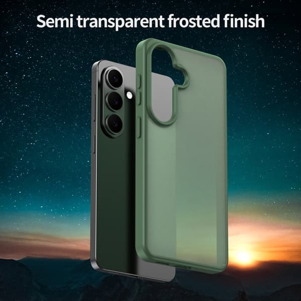 Samsung Galaxy S26 Plus Skal Plast Touch Matte Anti Drop - Olivgrön