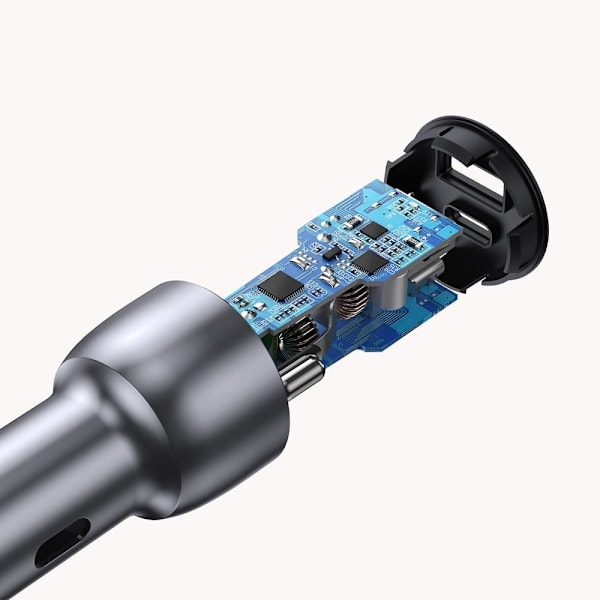 Ugreen snabb Billaddare USB/USB-C 3.0 36 W 3 A Grå grå
