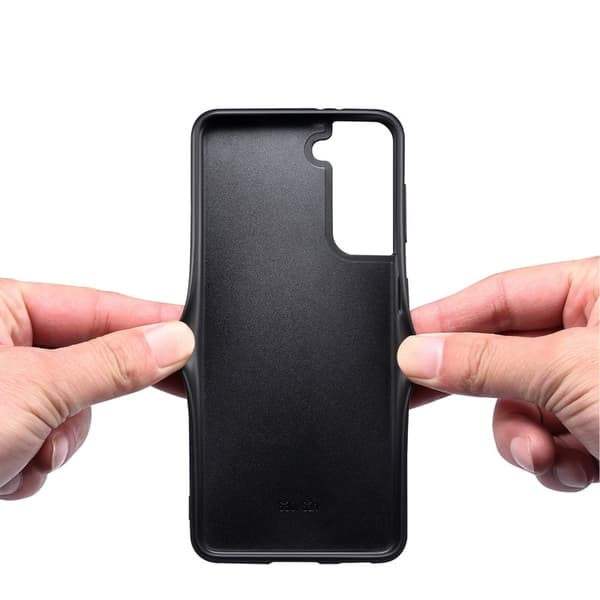 DENIOR Mobilskal till Samsung Galaxy S24 Plus Stöttålig Läder+TPU Blå