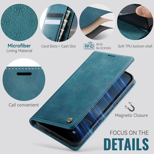 Caseme iPhone Air Plånboksfodral RFID-Skydd 033 - Grön Grön