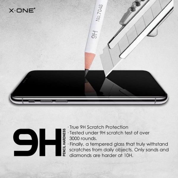 X-One iPhone 15 karkaistu lasi näytönsuoja Matta - musta
