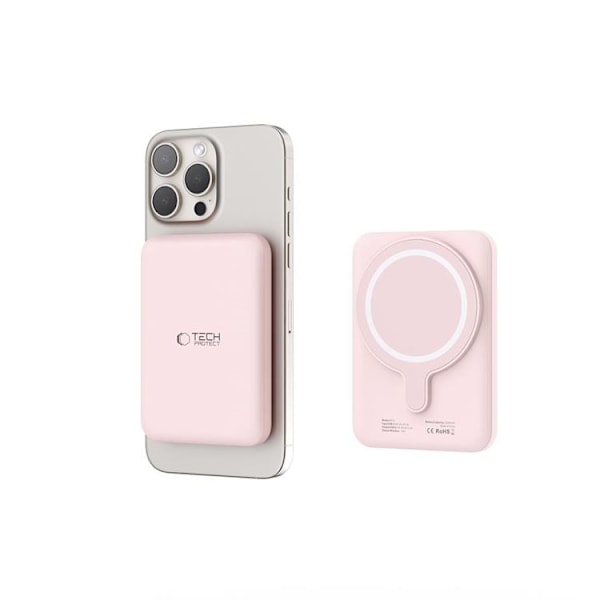 Tech-Protect PB10 Lifemag Magsafe Power Bank 5000mah - Rosa Rosa