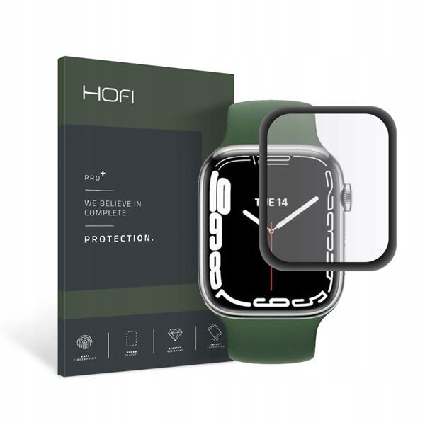 Hofi Hybrid Pro Plus Härdat Glas Skärmskydd Apple Watch 7/8 45mm - Svart Svart