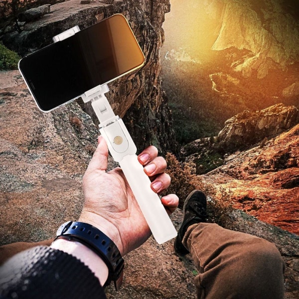 Combo Bluetooth Selfie Stick med Stand K07 - Hvid