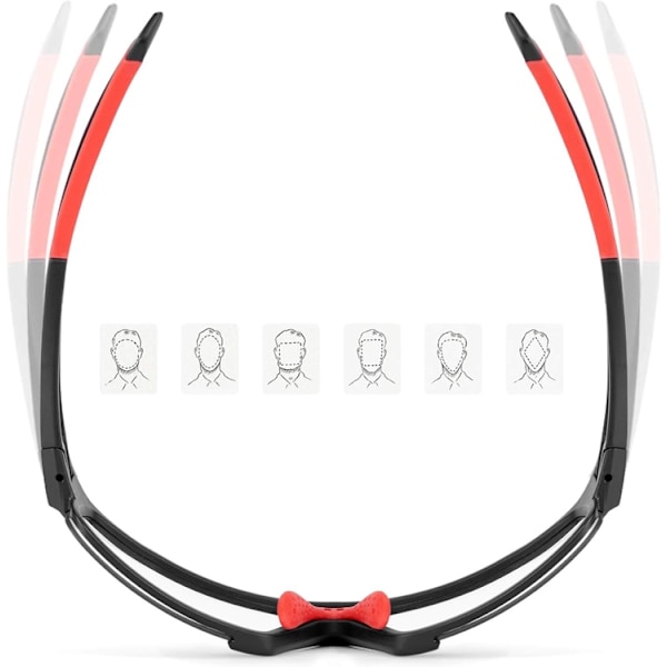 Rockbros SP216BL Photochromic UV400 Cykelglasögon - Röd