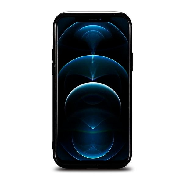 iCarer Läder Skal iPhone 12 Pro Max - Svart Svart