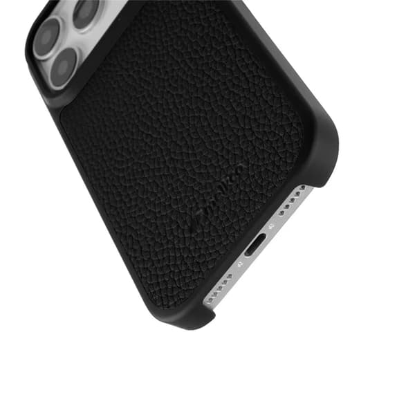 MELKCO Mobilskal till iPhone 17 Pro Max Magsafe Äkta läder Svart