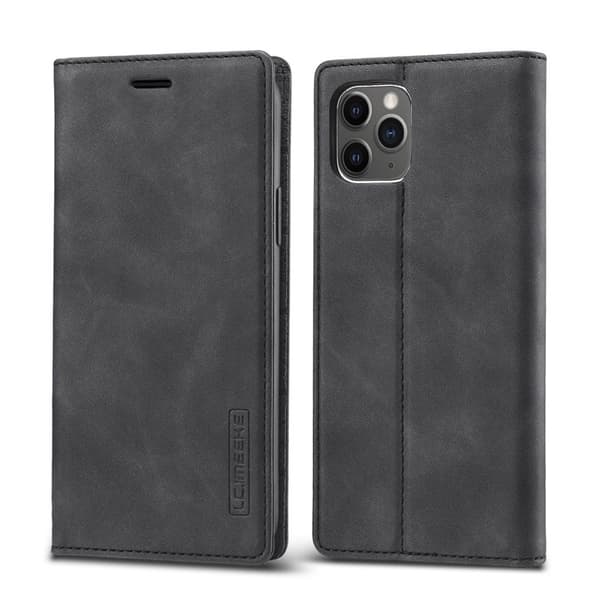 LC.IMEEKE iPhone 11 Pro Max Plånboksfodral i Konstläder - Svart