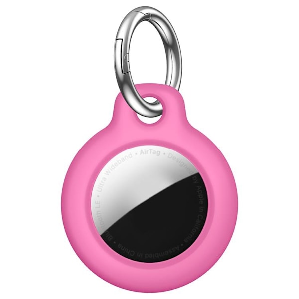 Airtag hållare med nyckelring  - Rosa