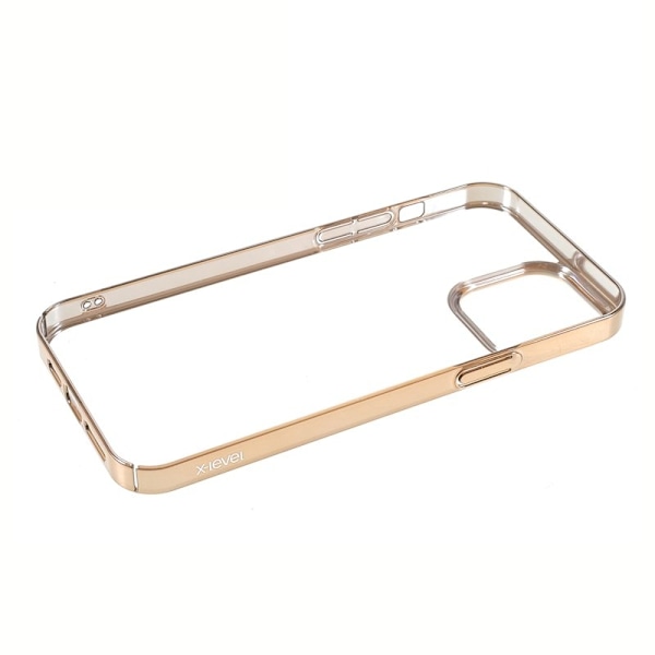 X-LEVEL Mobilskal till iPhone 13 Pro Shockproof Slim Electroplating Guld