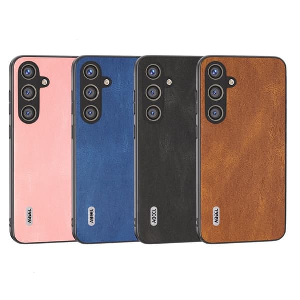 ABEEL Mobilskal till Samsung Galaxy S24+ Vintage PU Läder Svart