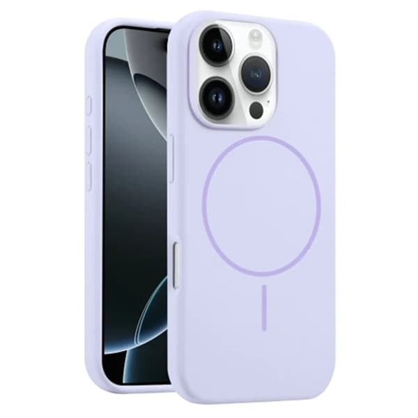 Mobilskal till iPhone 14 Pro MagSafe Silikon Anti Drop - Lila Lila