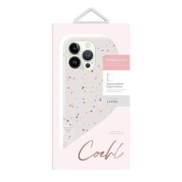 Uniq iPhone 14 Pro Skal Coehl Terrazzo - Sand Beige