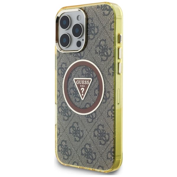 Guess Telefontaske til iPhone 16 Pro Max Magsafe Glitter - Brun Brun