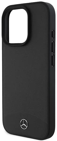 Mercedes Mobilskal till iPhone 16 Pro Max MagSafe Textured Plain Läder Svart
