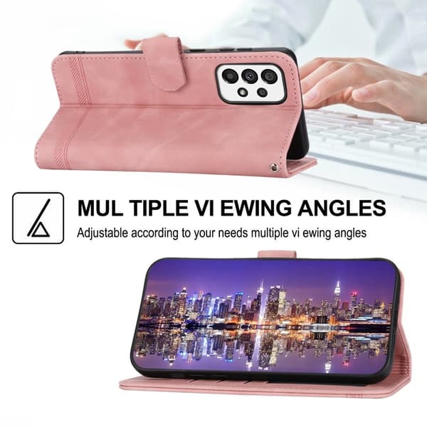 DIERFENG DF-03 Plånboksfodral för Samsung Galaxy A73 5G - Konstläder - Rosa