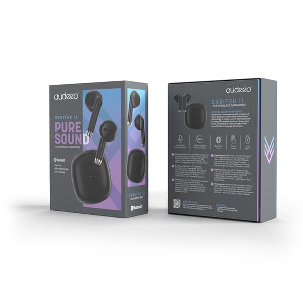 Audeeo Orbiter II True Wireless Earphones - Svart Svart