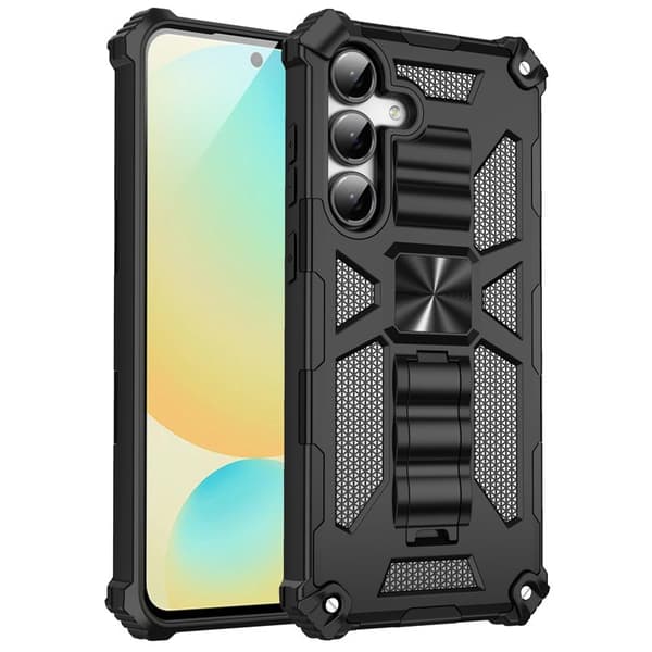 Mobilskal för Samsung Galaxy S26 Plus Kickstand Stötskydd PC + TPU - Svart