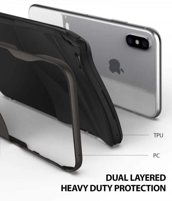 Ringke Wave Skal till Apple iPhone XS Max - Metallic Chrome Svart