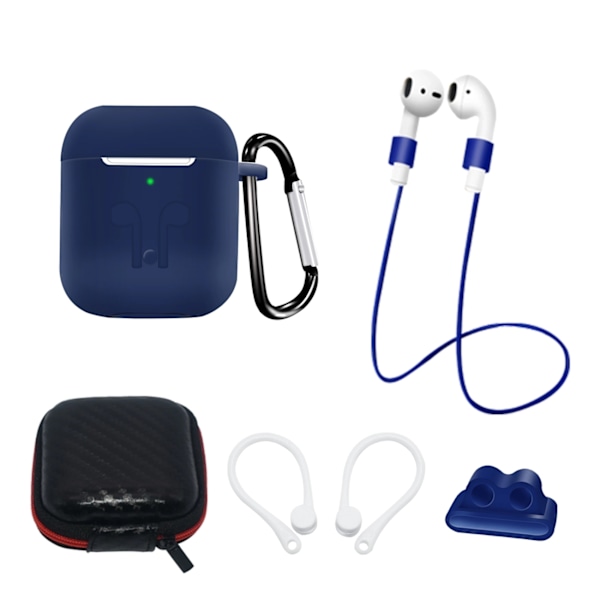 [5-Pack] Airpods 1/2 Lisävaruste Set - Sininen Blå