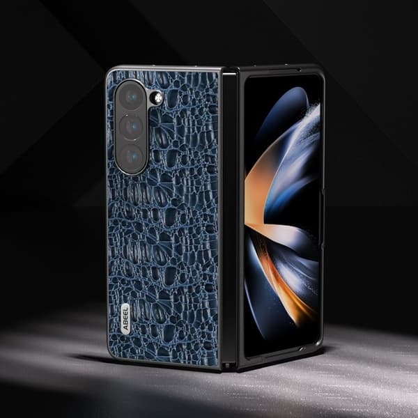 ABEEL Mobilskal till Samsung Galaxy Z Fold5 5G i äkta läder - Blå