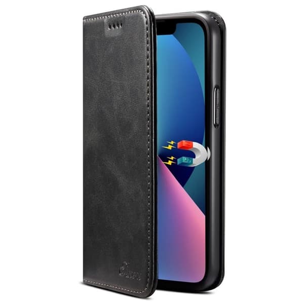 SUTENI iPhone 14 Plus Plånboksfodral Magnetic Kickstand - Svart Svart