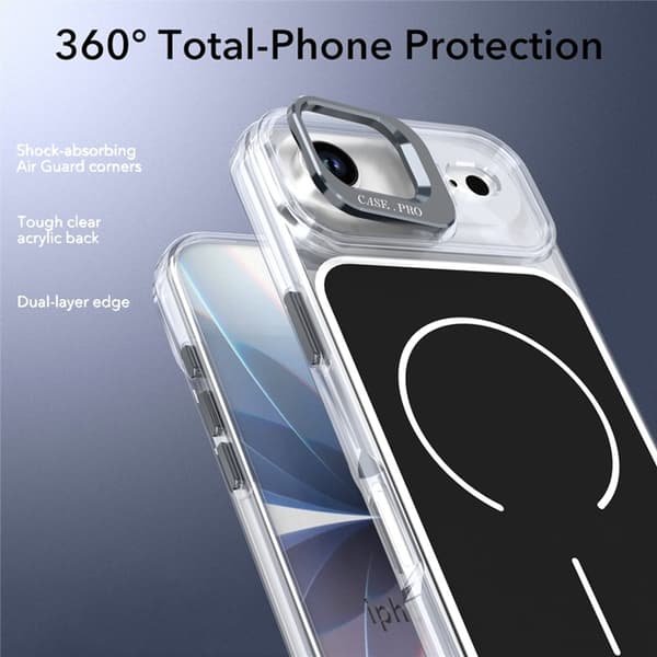 Mobilskal till iPhone Air MagSafe Lens Kickstand TPU + PC Svart
