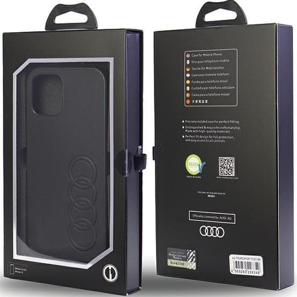 Audi iPhone 11 Pro Mobilskal Syntetiskt Läder - Svart Black