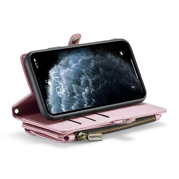 CASEME Plånboksfodral Konstläder för iPhone 11 Pro Max - Rosa