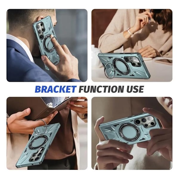 Galaxy S24 Ultra Mobilskal Magsafe Kickstand - Grön