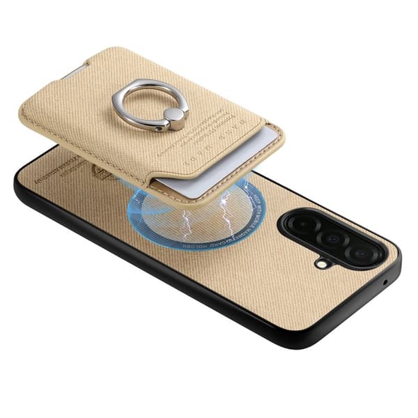 Mobilskal för Samsung Galaxy S26 Konstläder + PC + TPU - Khaki