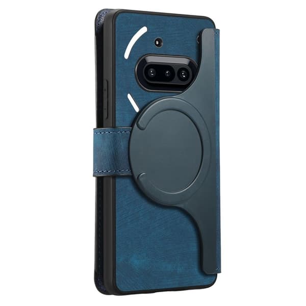 CASENEO För Nothing Phone (3a) Magnetiskt Plånboksfodral Konstläder - Blå