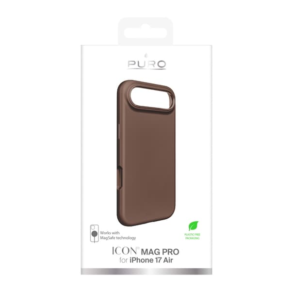 Puro Mobilskal till iPhone 17 Air Magsafe Liquid Silikon - Brun