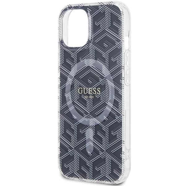 Guess iPhone 15/14/13 Mobilskal Magsafe IML GCube - Sort Black