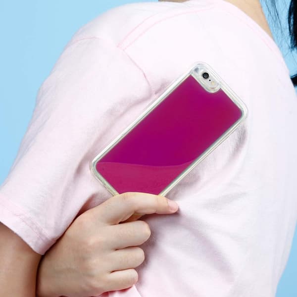 Liquid Neon Sand cover til iPhone 6/6s - Violet Lila