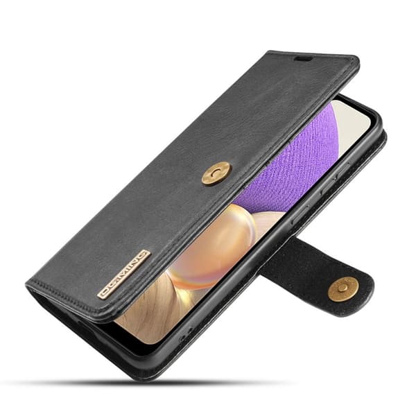 DG.MING Samsung Galaxy A32 5G Plånboksfodral Äkta läder - Svart
