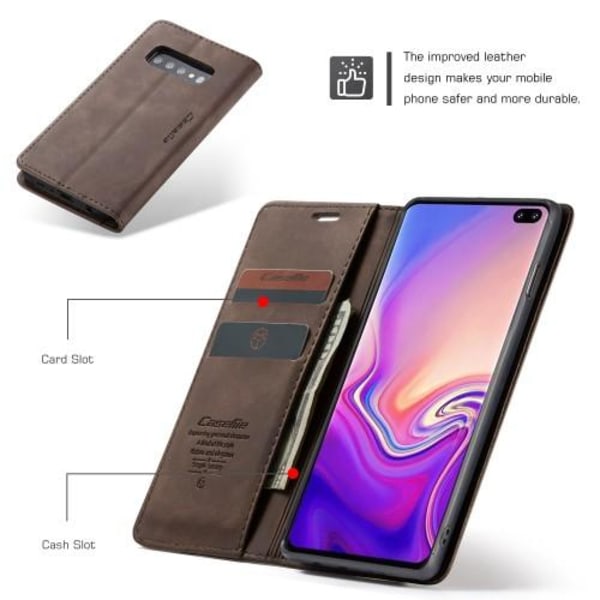 CASEME Pungeetui til Samsung Galaxy S10 - Kaffe