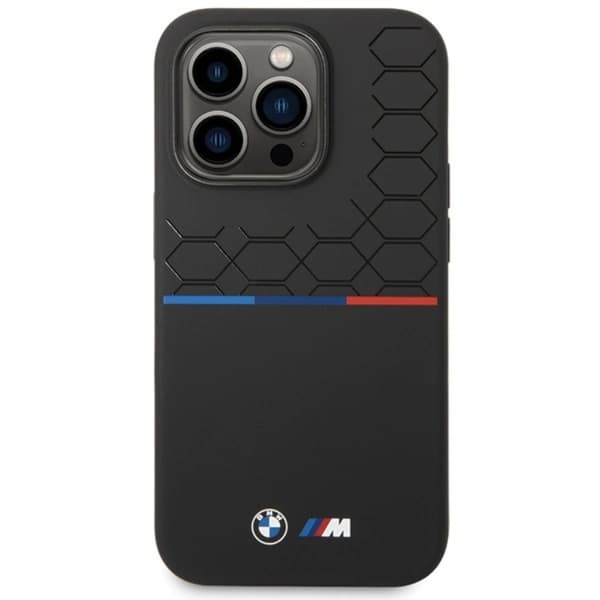 BMW Mobilskal till iPhone 15 Pro Max Magsafe M Silikon Pattern Svart
