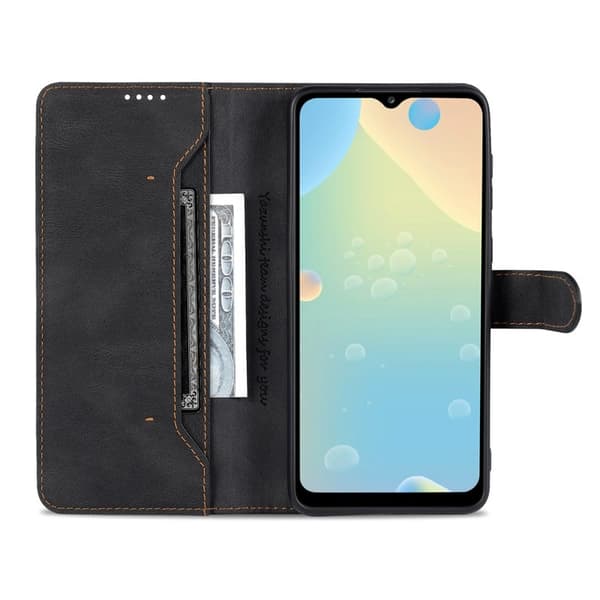 AZNS Samsung Galaxy A33 5G Plånboksfodral i Konstläder - Svart