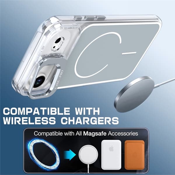 Mobilskal till iPhone Air MagSafe Lens Kickstand TPU + PC - Grå Grå