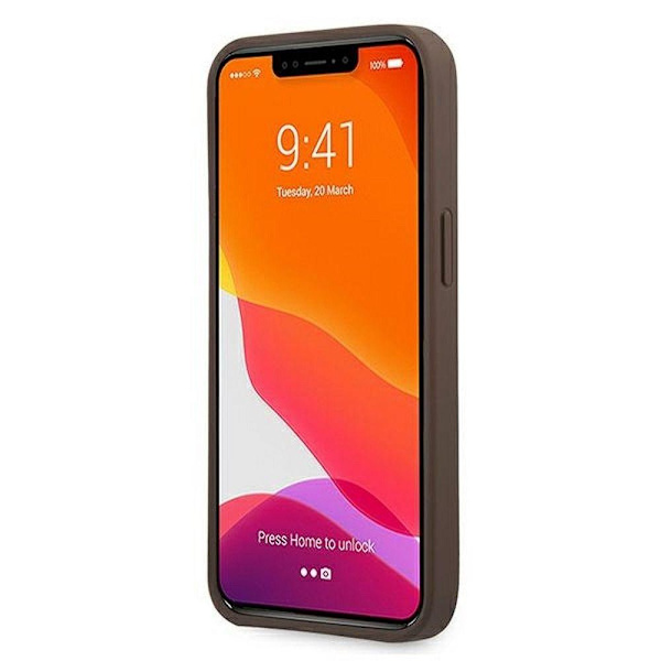 Guess iPhone 13 Pro Skal Big Logo Syntetiskt Läder Brun