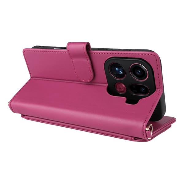 Oppo Find X9 Pro 5G Ställ Plånboksfodral Konstläder - Rosa