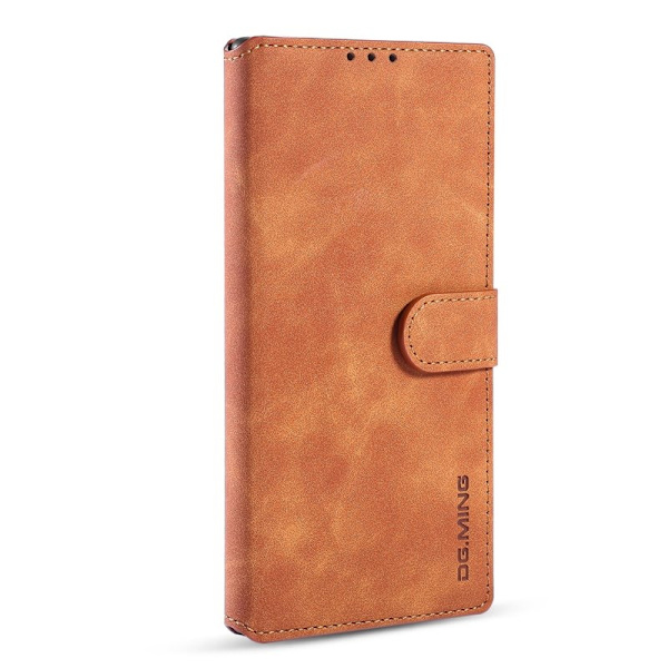 DG.MING Retro Plånboksfodral Konstläder Samsung Galaxy Note20 Ultra Brun