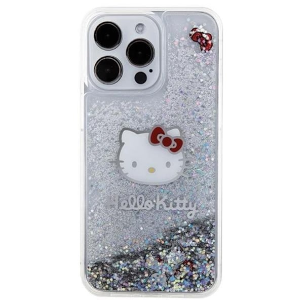 Hello Kitty iPhone 15 Pro Max Mobilskal Liquid Glitter Charms