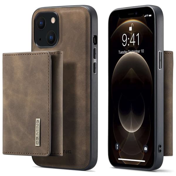 DG.MING M1 Series Mobilskal till iPhone 14 Plus 2-i-1 Magnetiskt Brun