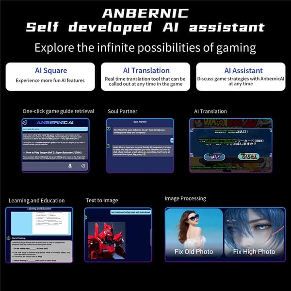 ANBERNIC RG Slide Spelkonsol Retro Gamepad Android 13 AI - Vit