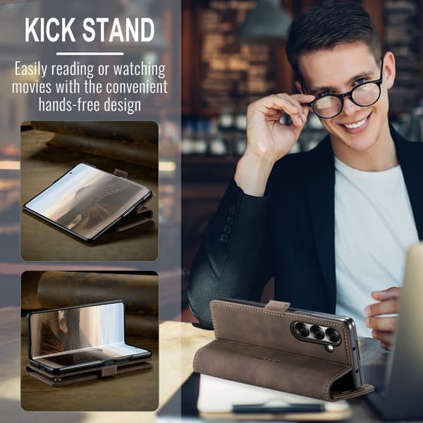 CASEME 013 Plånboksfodral för Samsung Galaxy Z Fold7 5G - Kaffe